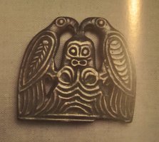 Finno-Ugrian amulet man with two birds