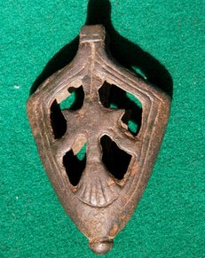 viking sword chape Birka falcon type