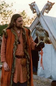 viking with falcon