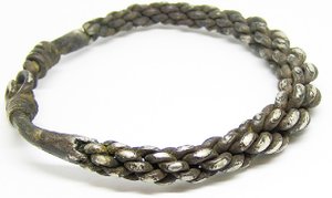 viking braided silver bracelet