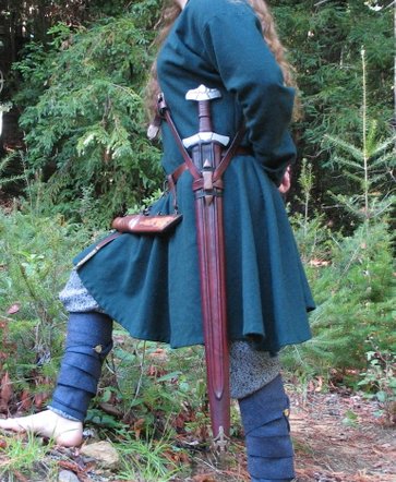 viking sword with sword chape Birka falcon type